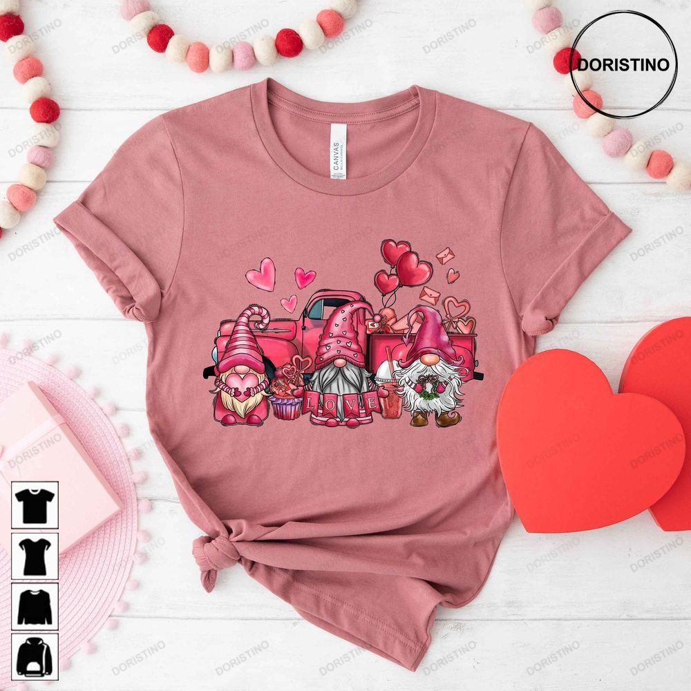 Valentines Day Gnome Hearts Awesome Shirts
