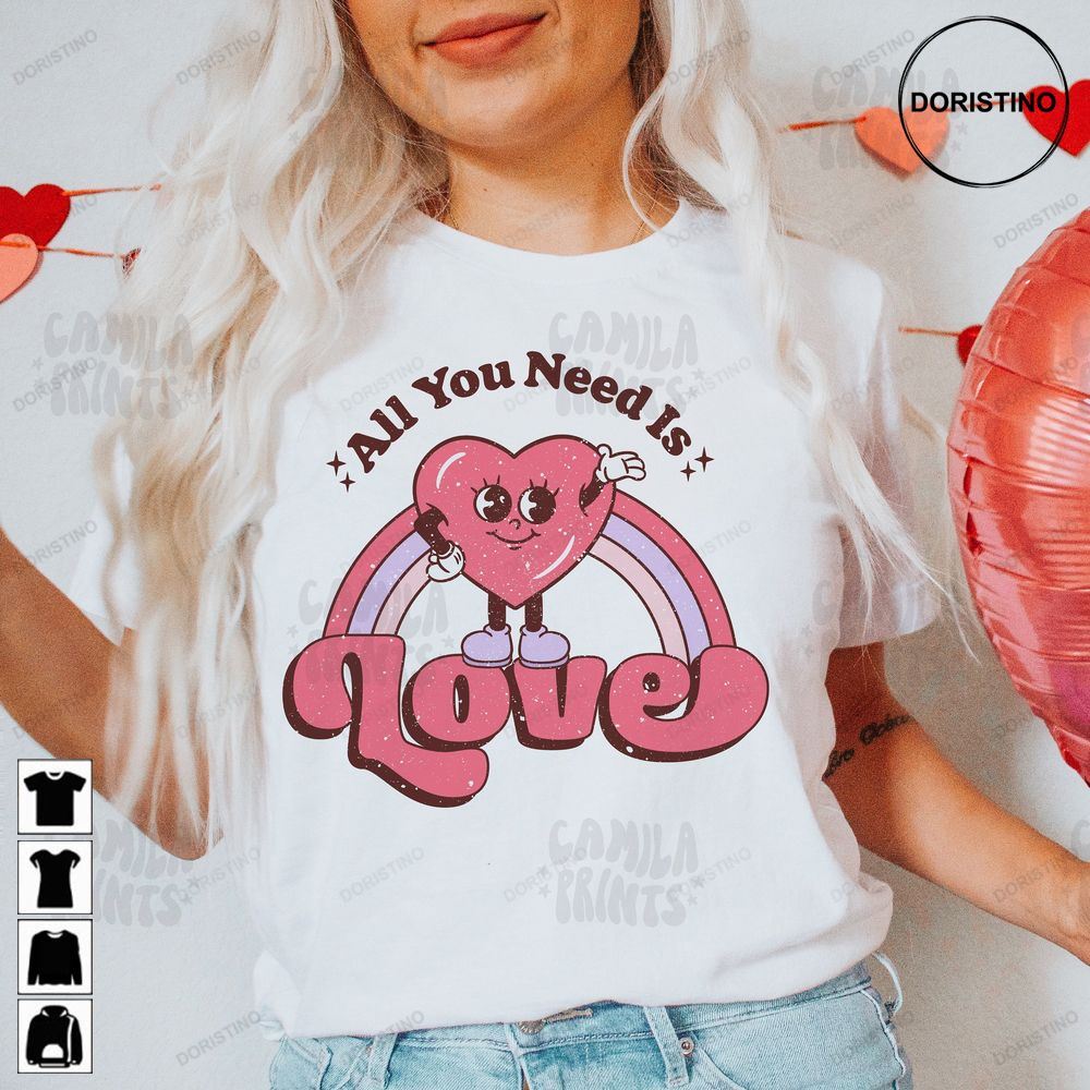Valentines Sublimation Hippie Valentines Design Limited Edition T-shirts