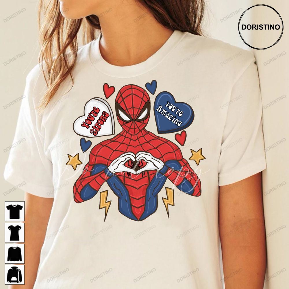Valentines Superhero Affirmations Sublimation Design Awesome Shirts