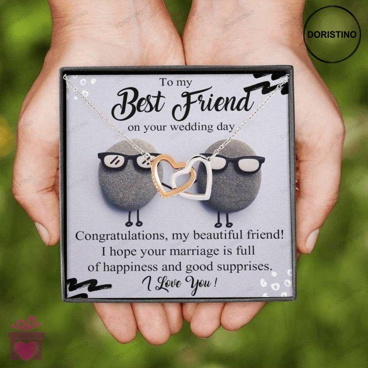 Best Friend Necklace Gift For Bride Best Friend Wedding Day Sentimental Bride Necklace Doristino Awesome Necklace