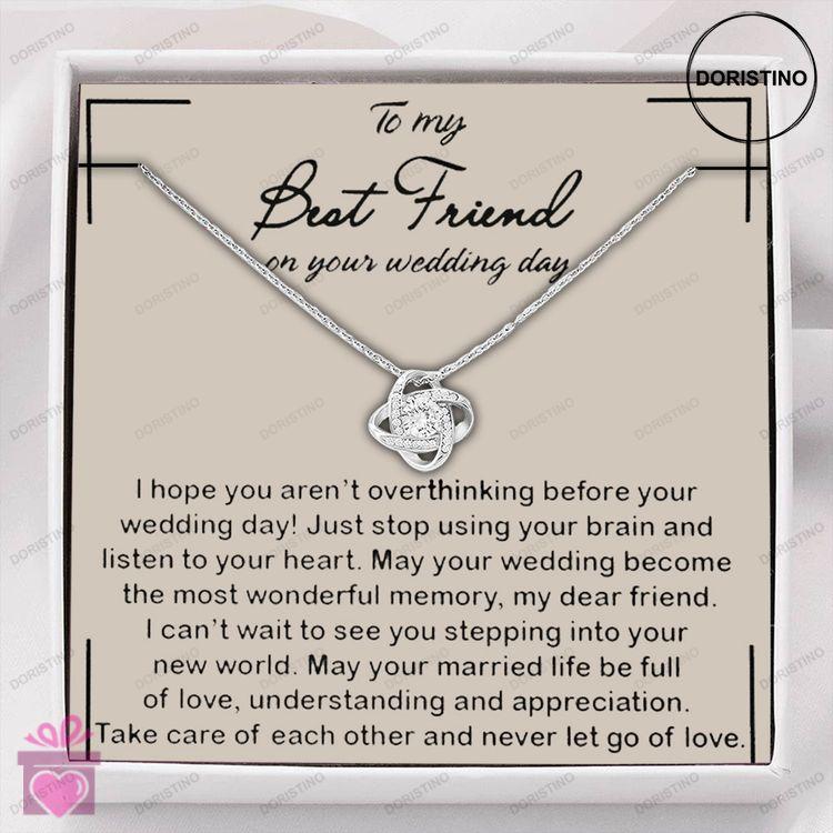 Best Friend Necklace Gift To Bride From Maid Of Honor Bff Gift On Her Wedding Day Doristino Trending Necklace