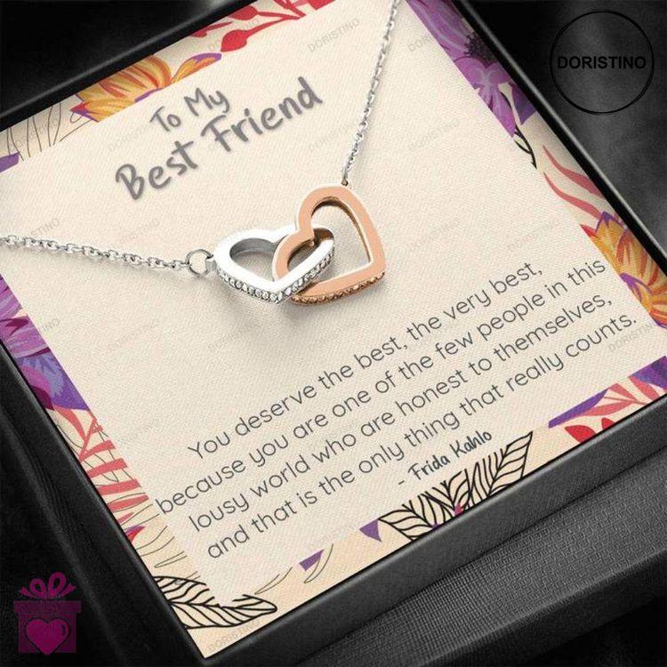 Best Friend Necklace Inspirational Connected Hearts Necklace Doristino Limited Edition Necklace