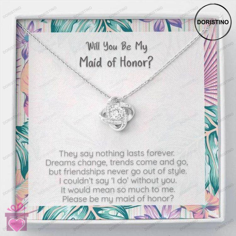 Best Friend Necklace Maid Of Honor Proposal Necklace Wedding Gift- Couldnt Say I Do Without You Doristino Awesome Necklace