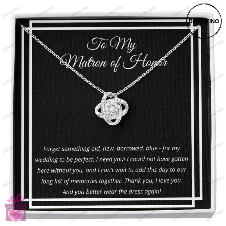 Best Friend Necklace Matron Of Honor Necklace Wedding Gift From Bride Bridesmaid Matron Of Honor Tha Doristino Trending Necklace