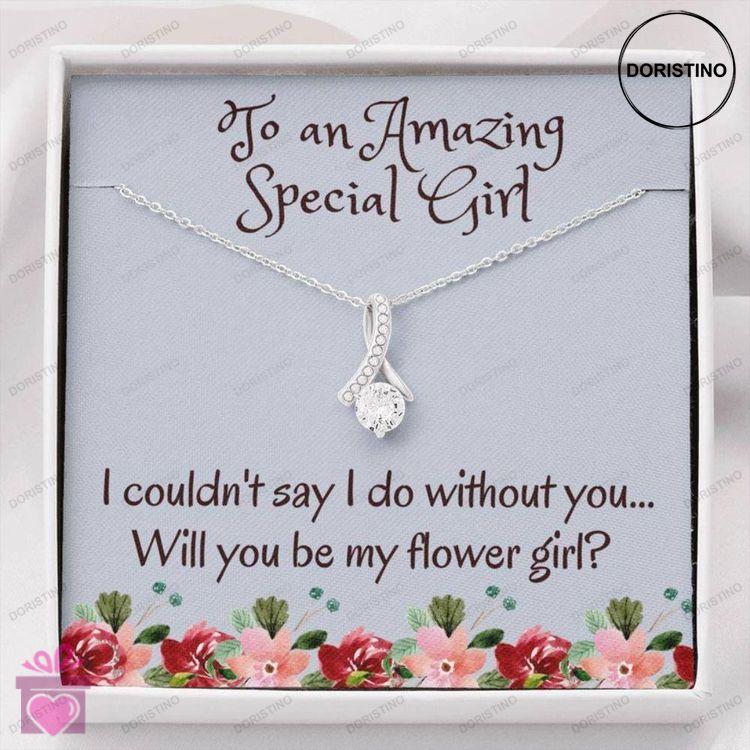 Best Friend Necklace To A Special Flower Girl Necklace Gift Wedding Gift From The Bride Flower Girl Doristino Awesome Necklace