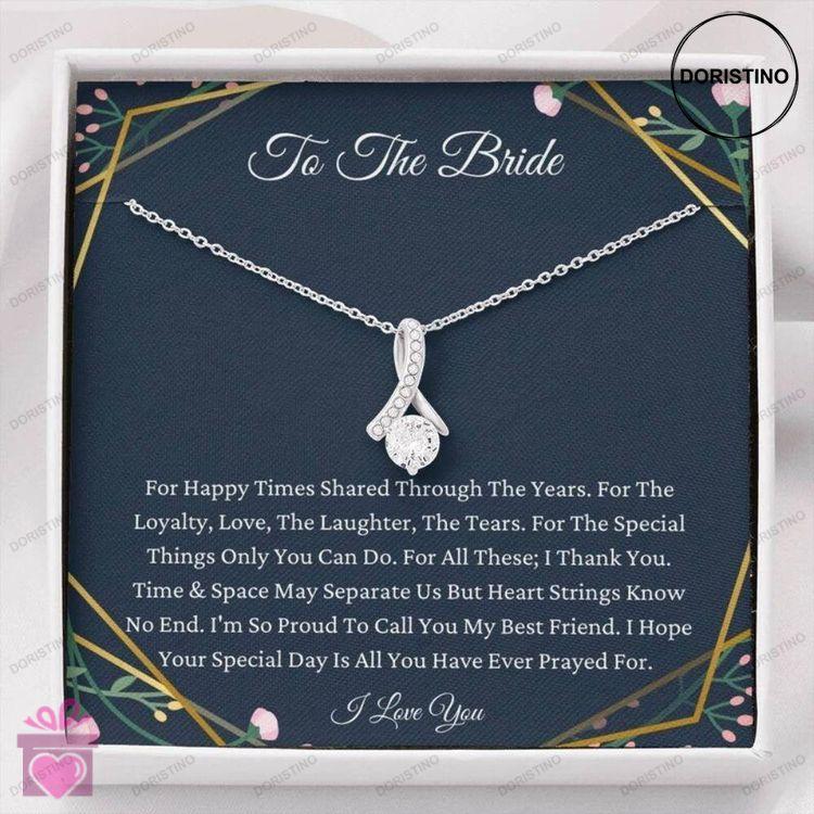 Best Friend Necklace To My Best Friend On Your Wedding Day Necklace Gift To Bride Necklace Doristino Awesome Necklace