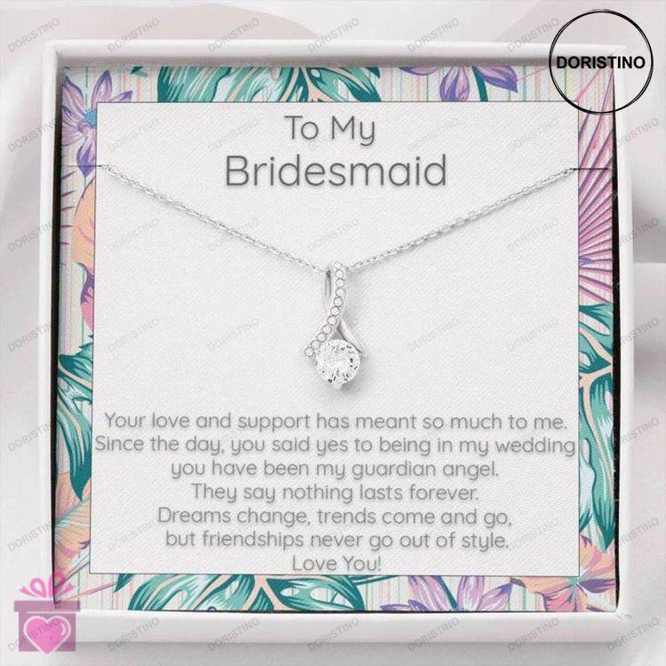 Best Friend Necklace To My Bridesmaid Wedding Gift Necklace You Mean So Much To Me Doristino Awesome Necklace