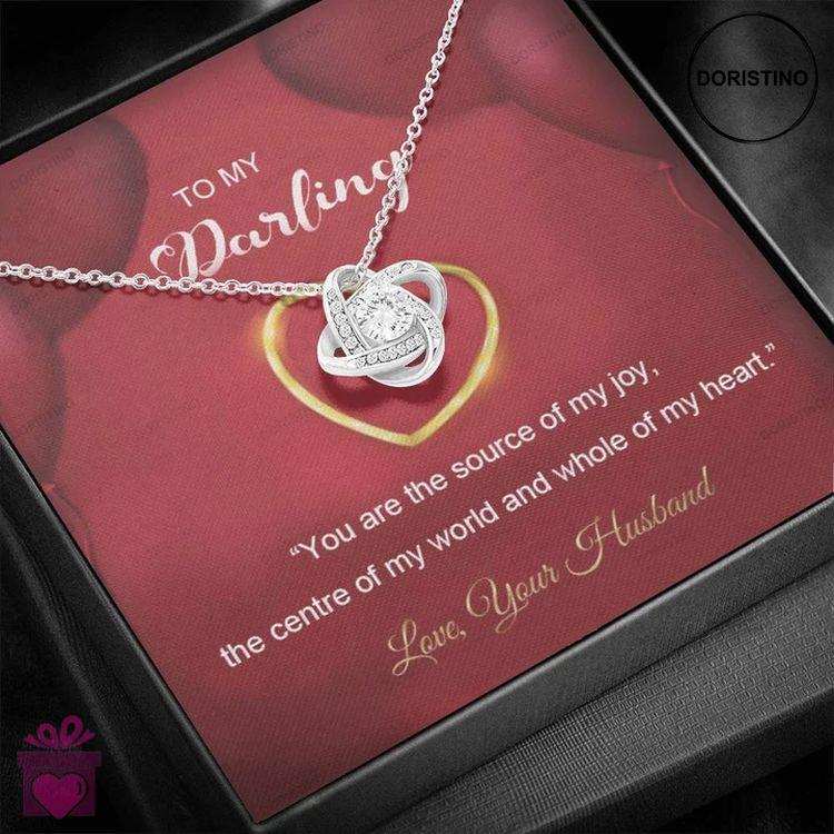 Best Gift For Darling Wife From Husband - 925 Sterling Silver Love Knot Pendant Doristino Limited Edition Necklace