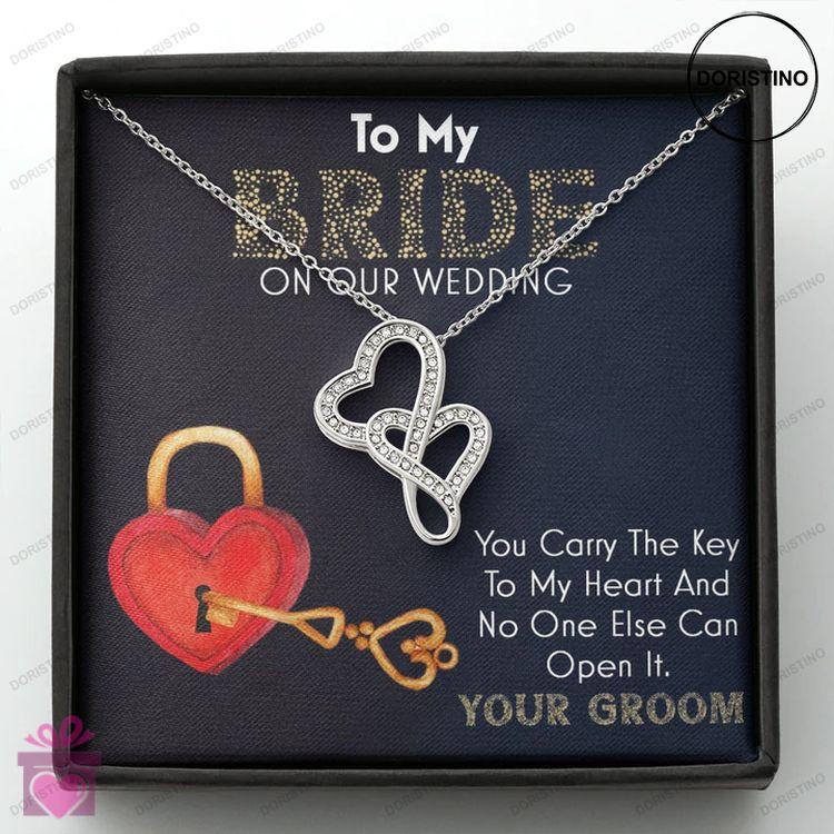 Best Gift For Fiancã©e On Wedding Day - Pure Silver Pendant With Message Card Doristino Awesome Necklace