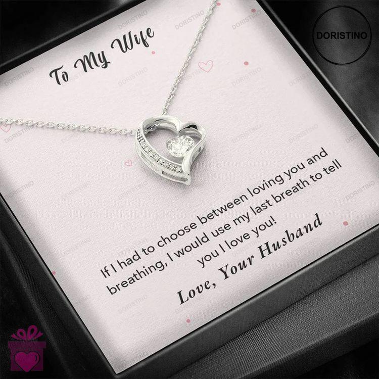 Best Surprise Gift For Wife With Message Card - 925 Sterling Silver Pendant Doristino Limited Edition Necklace