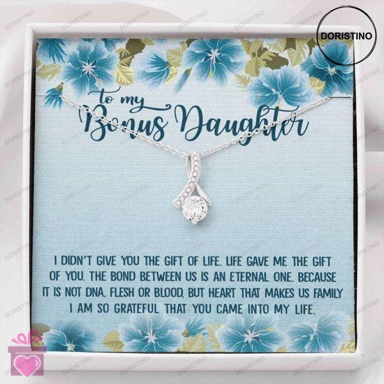 Bonus Daughter Necklace To My Bonus Daughter Necklace Gift Unbiological Daughter Daughter In Law Doristino Awesome Necklace