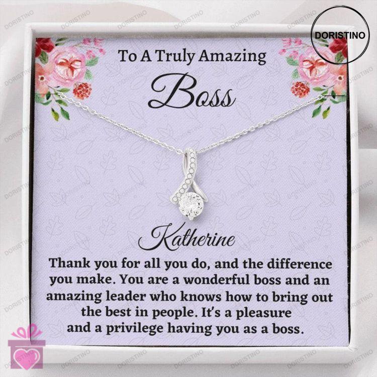 Boss Necklace Gift For Women Boss Personalized Necklace Boss Lady Gift Appreciation Thank You Gift F Doristino Awesome Necklace