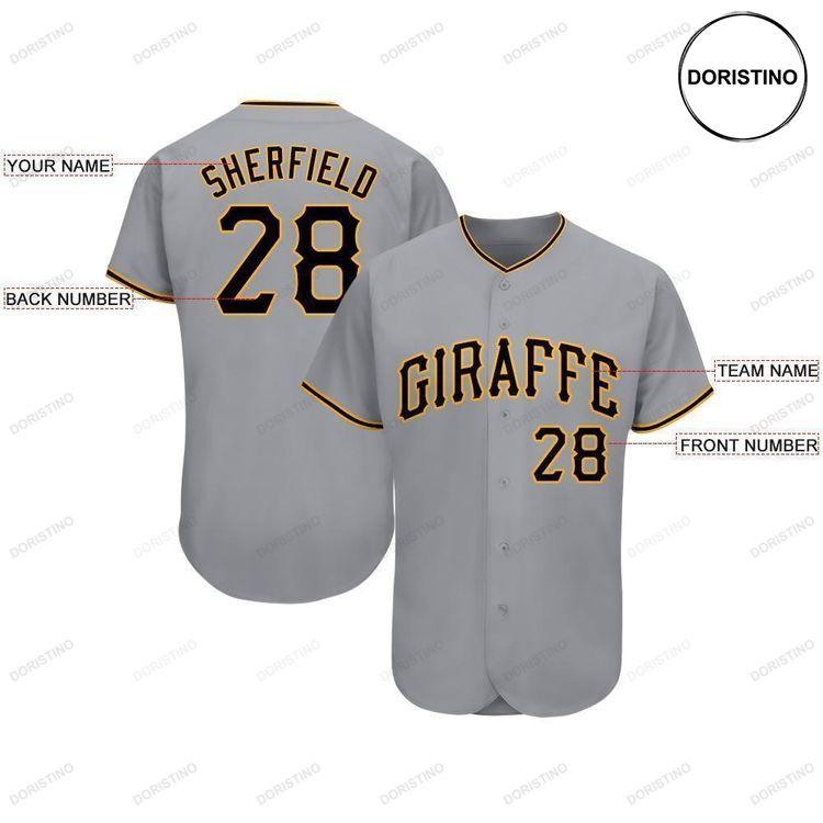 Custom Personalized Gray Black Gold Doristino Limited Edition Baseball Jersey