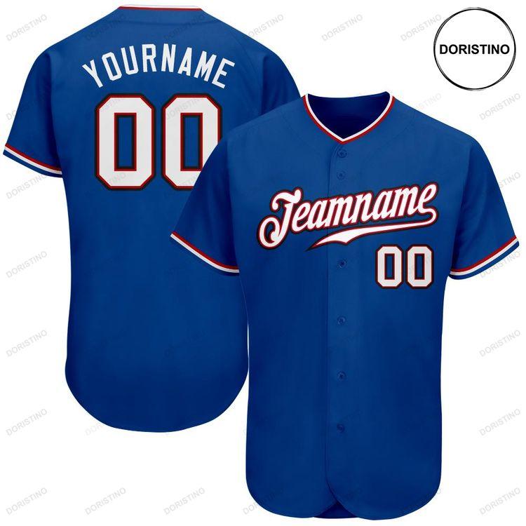 Custom Personalized Royal White Red Doristino Awesome Baseball Jersey