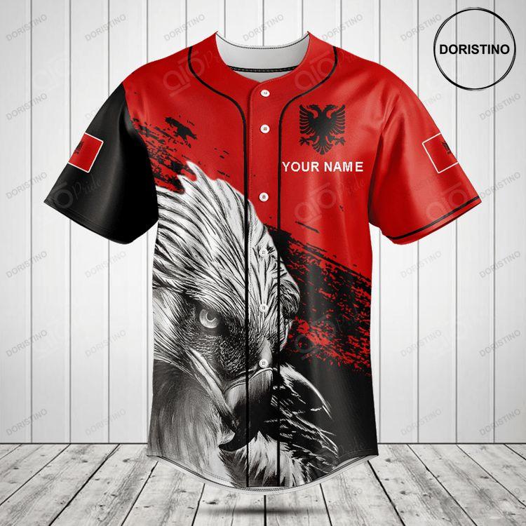 Customize Albania Coat Of Arms Eagle Doristino Awesome Baseball Jersey
