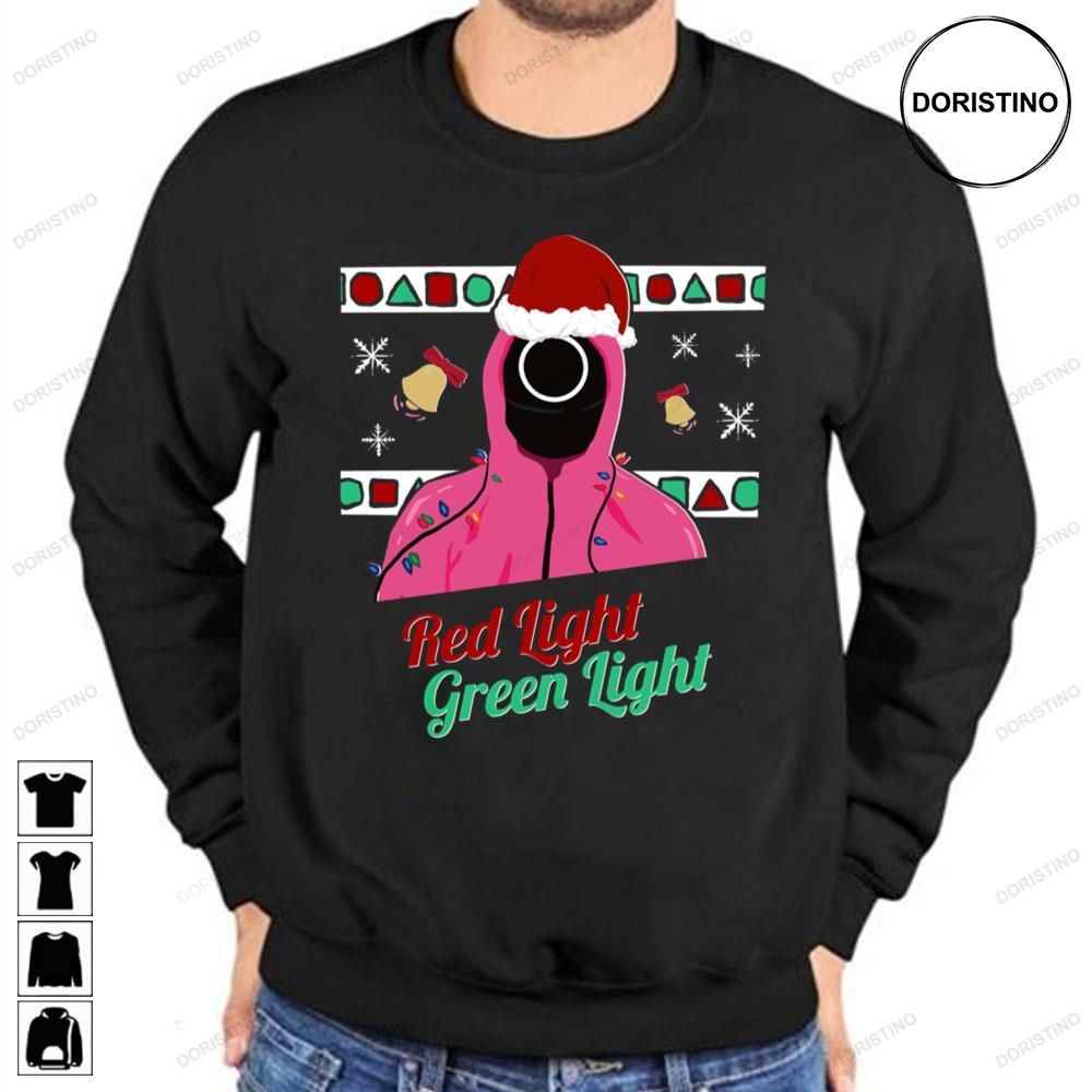Squid Game Christmas Game Red Light Green Light Pink Limited Edition T-shirts