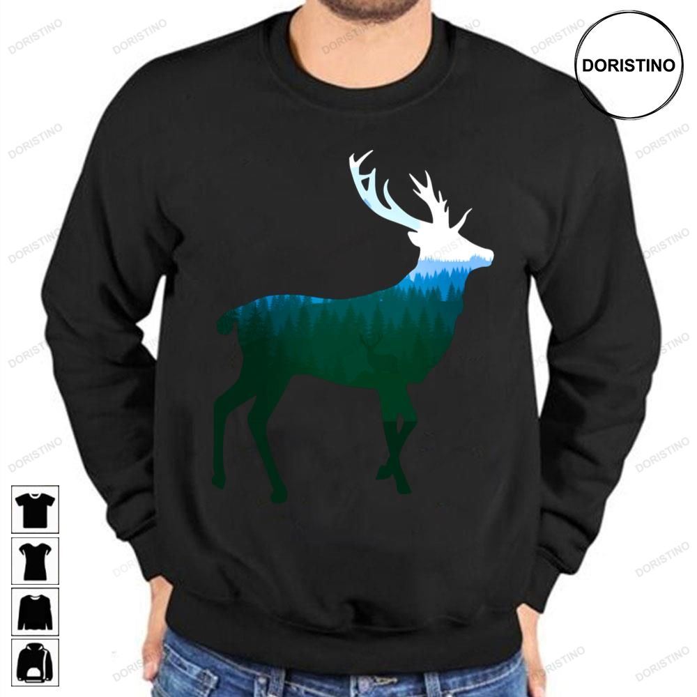 Stag Deer Buck King Of The Forest Green Awesome Shirts