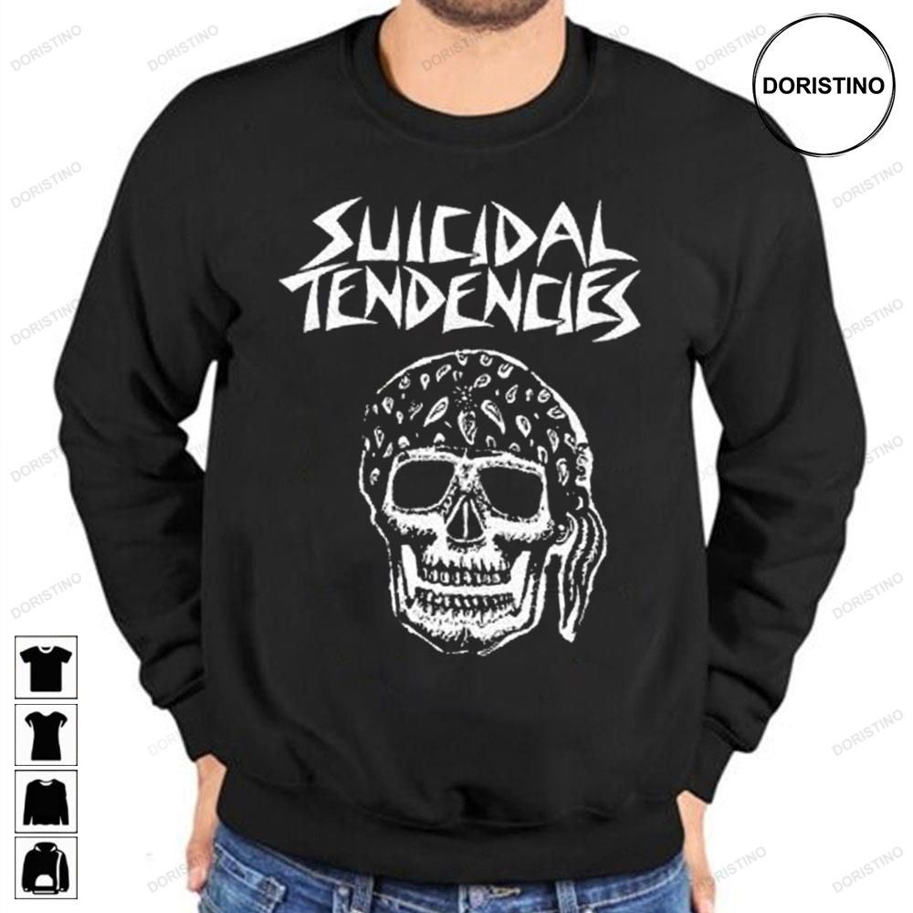 Suicidal Tendencies Thrash Band Black And White Skull Awesome Shirts