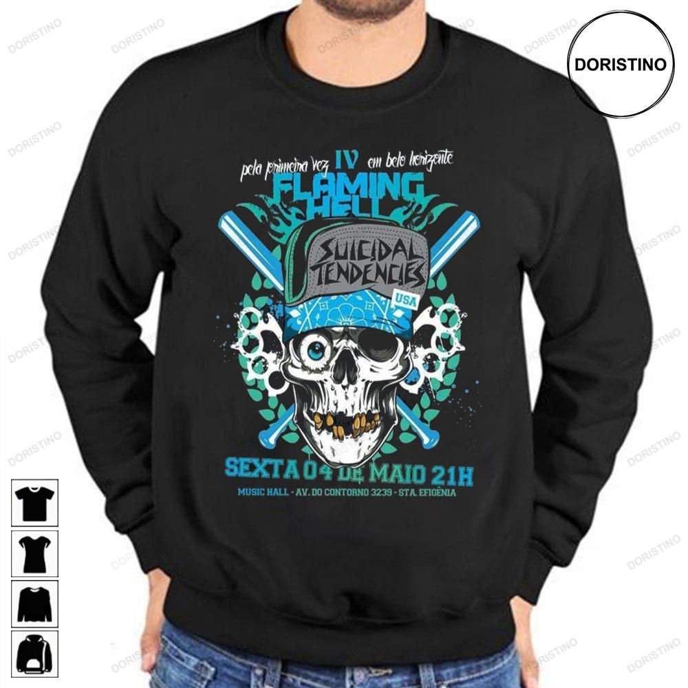 Suicidal Tendencies Thrash Band Skull And Baseball Limited Edition T-shirts