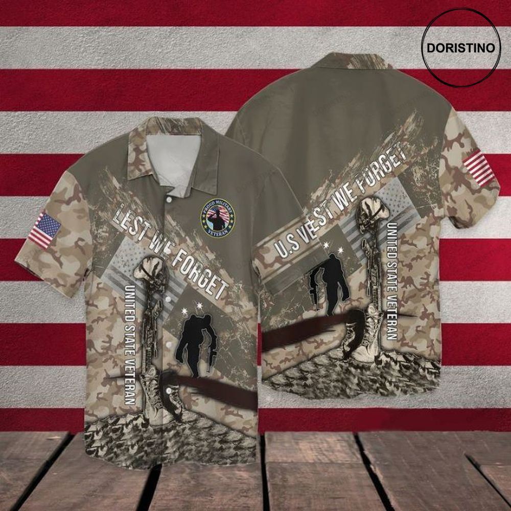 4th Of July Independence Day Memorial Day Lest We Forget United State Veteran Awesome Hawaiian Shirt