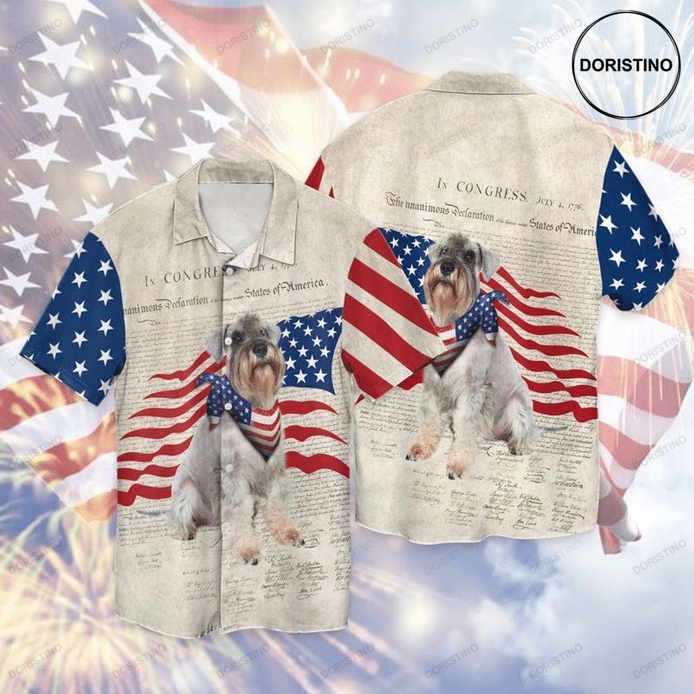 4th Of July Independence Day Schnauzer Patriotic Schnauzer American Flag Gift Limited Edition Hawaiian Shirt