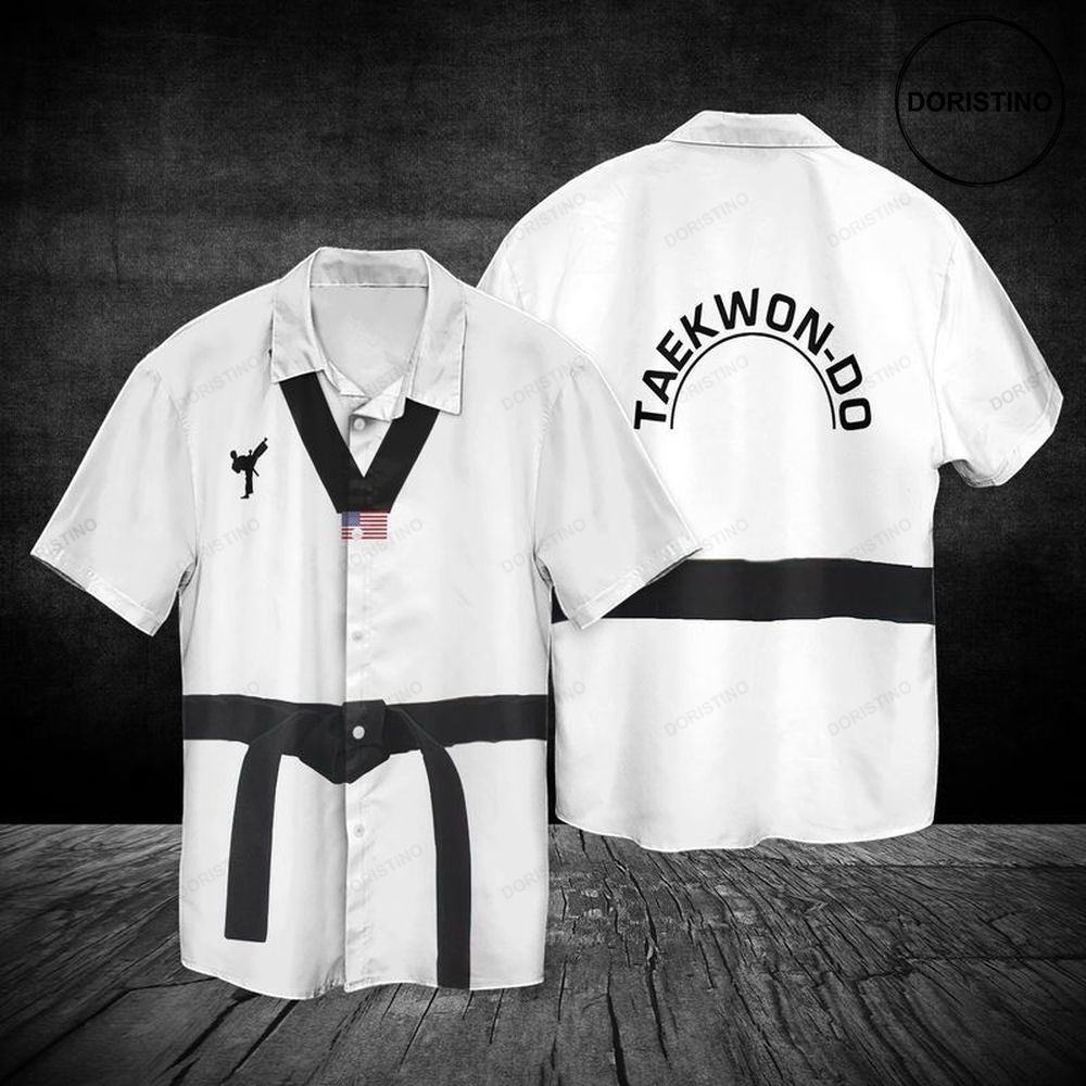 4th Of July Independence Day Taekwondo Black Belt Awesome Hawaiian Shirt