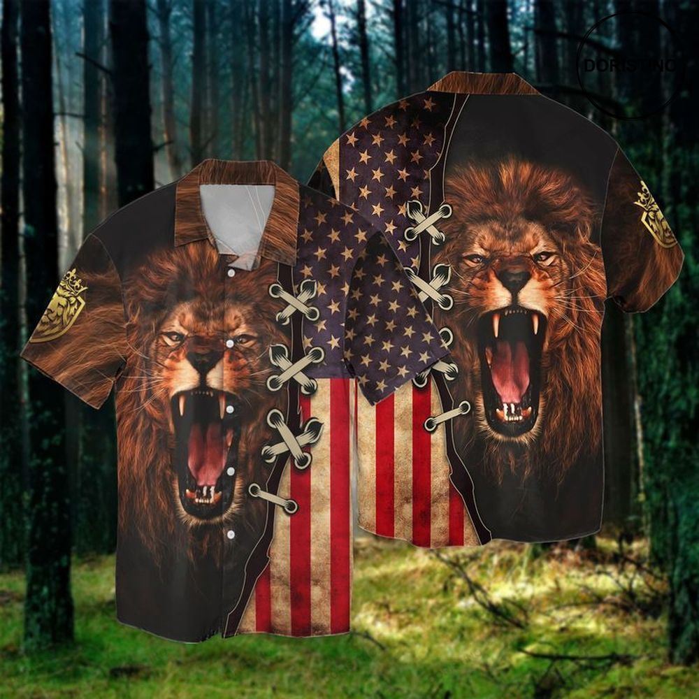 4th Of July Independence Day The King Lion Awesome Hawaiian Shirt