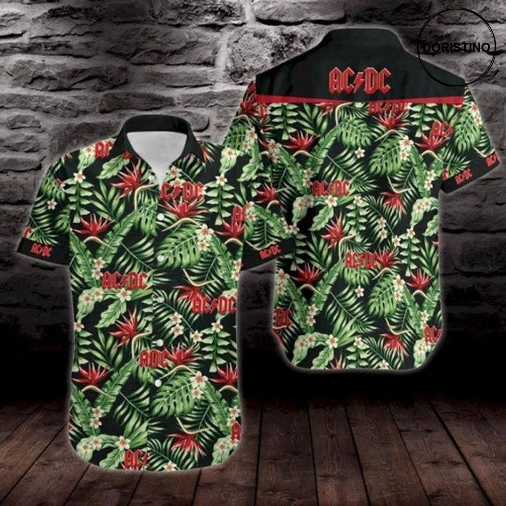 Acdc Rock Band Ii Awesome Hawaiian Shirt