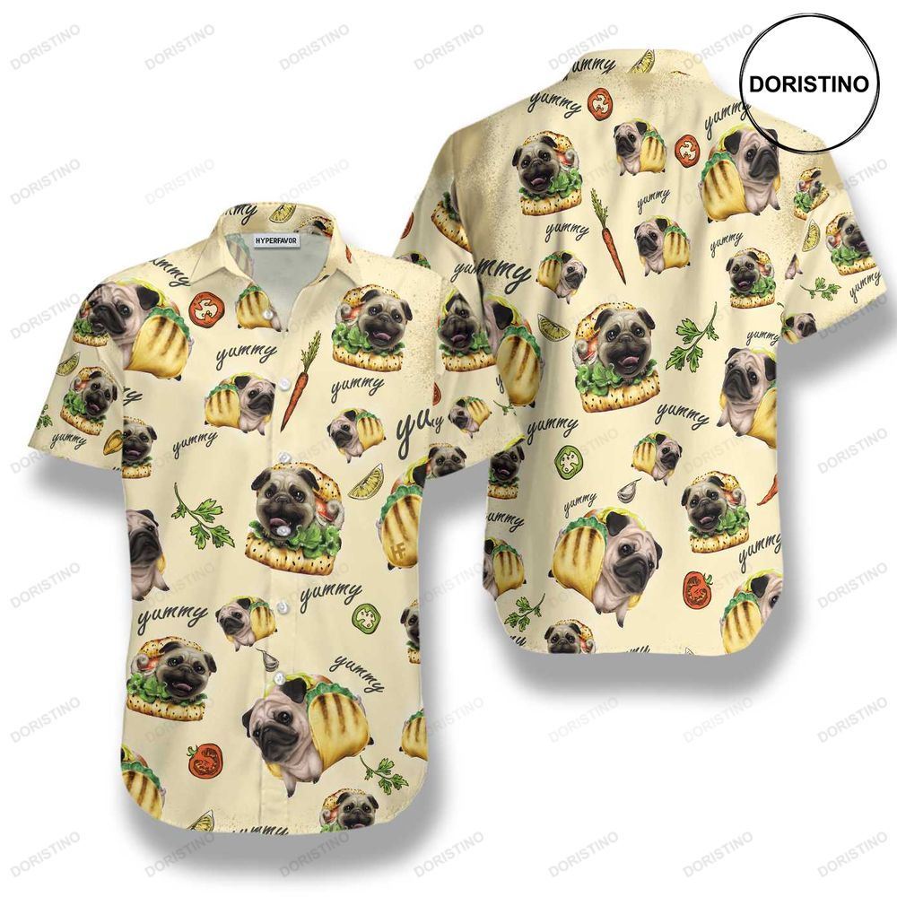 Adorable Taco Pugs For Men Limited Edition Hawaiian Shirt