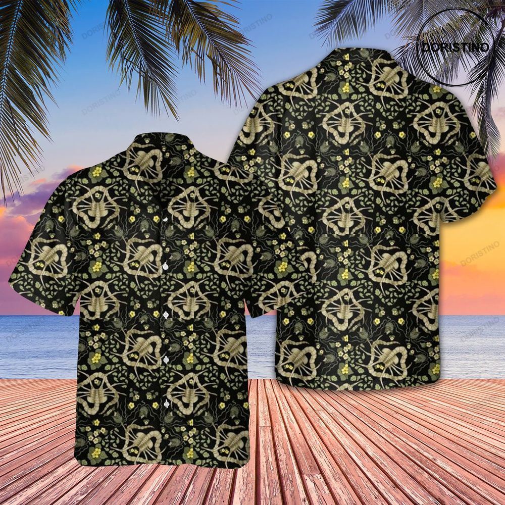 Alien Face Hugger Surfing Unisex 3d Awesome Hawaiian Shirt