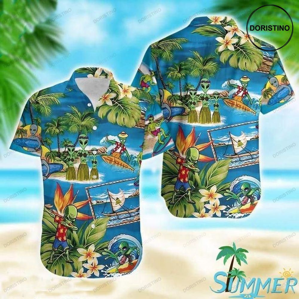 Alien Summer Tropical Awesome Hawaiian Shirt