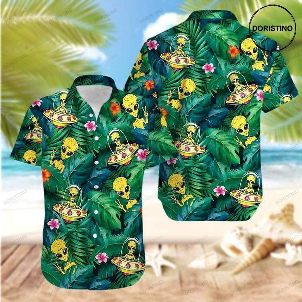 Alien Ufo Hippie Limited Edition Hawaiian Shirt