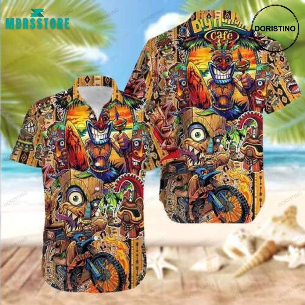All Day Every Day Happy Funny Tiki Tiki Tropical Vintage Beach Hawaiian Shirt