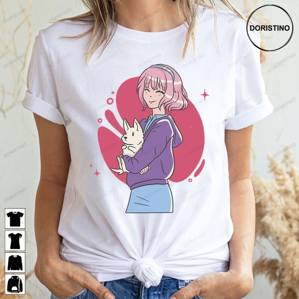 Animegirl With Puppy Awesome Shirts