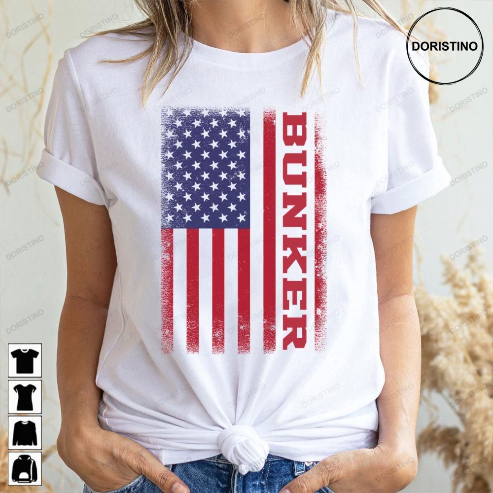 Bunker American Flag Awesome Shirts