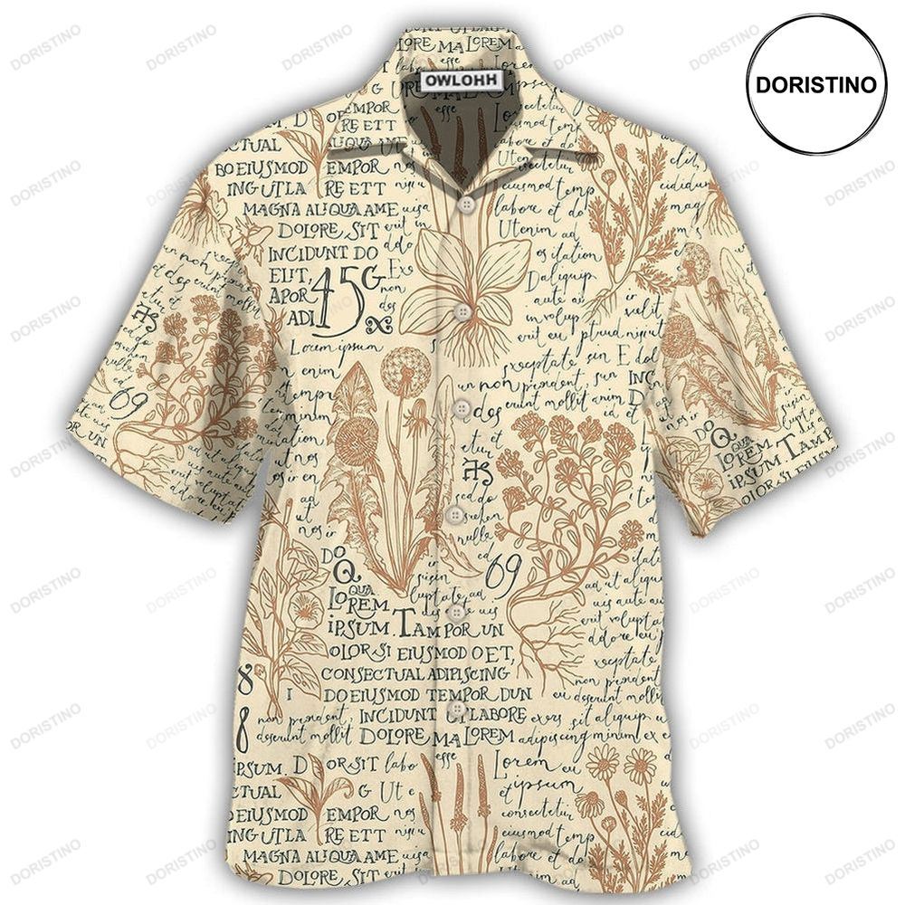 Botany Writing Awesome Hawaiian Shirt