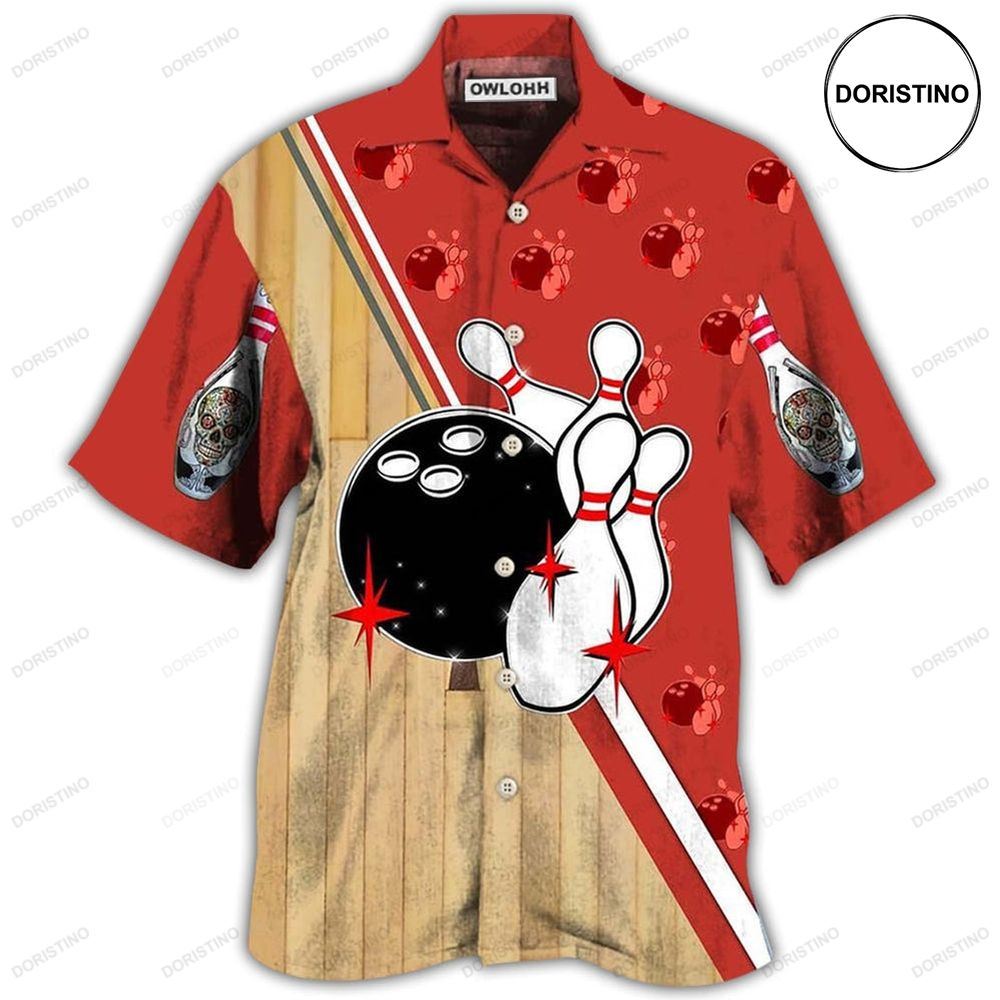 Bowling Ball Skull Awesome Hawaiian Shirt