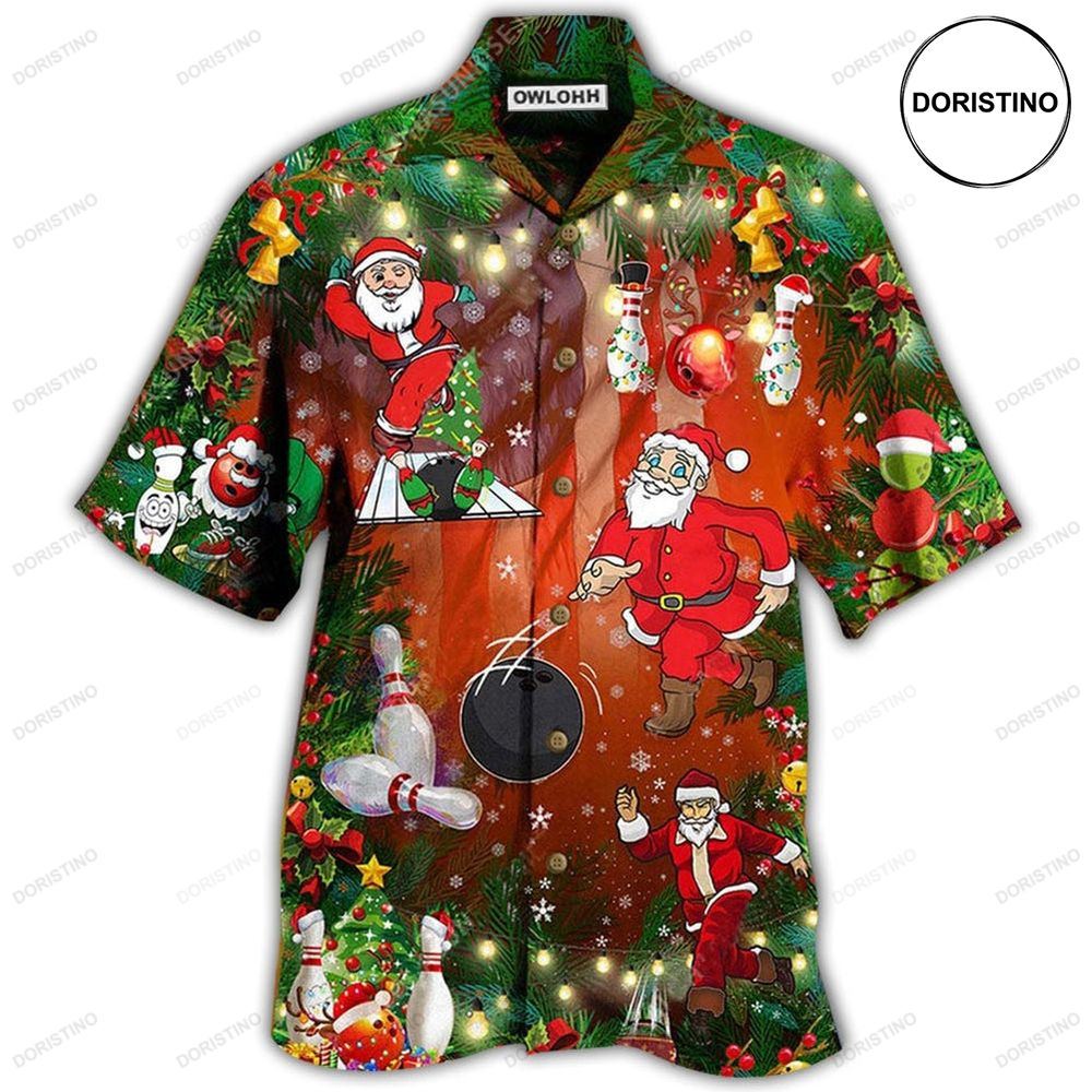 Bowling Do You Wanna Solo Bowling With Santa Claus Christmas Hawaiian Shirt