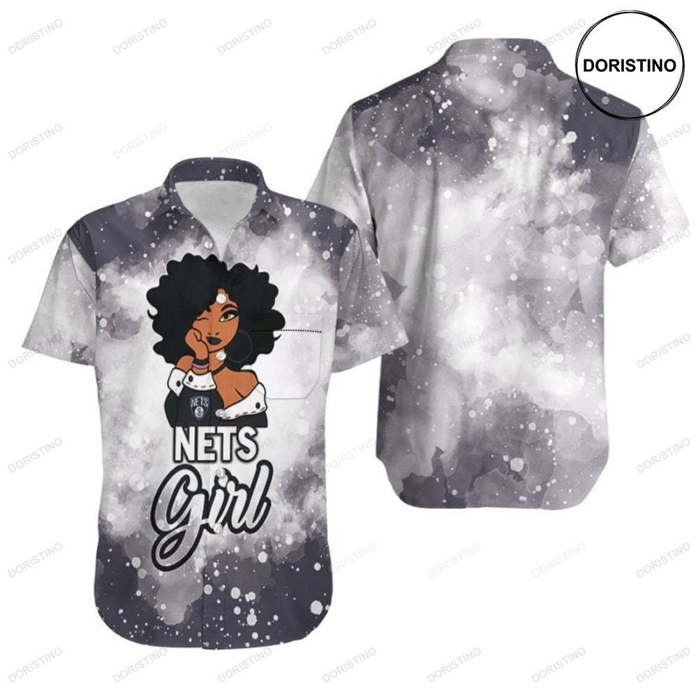 Brooklyn Nets Girl African Girl Nba Team Allover Design Gift For Brooklyn Nets Fans Limited Edition Hawaiian Shirt