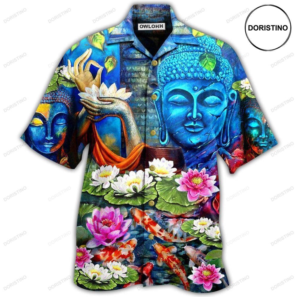 Buddha What You Think You Become With Flowers Hawaiian Shirt