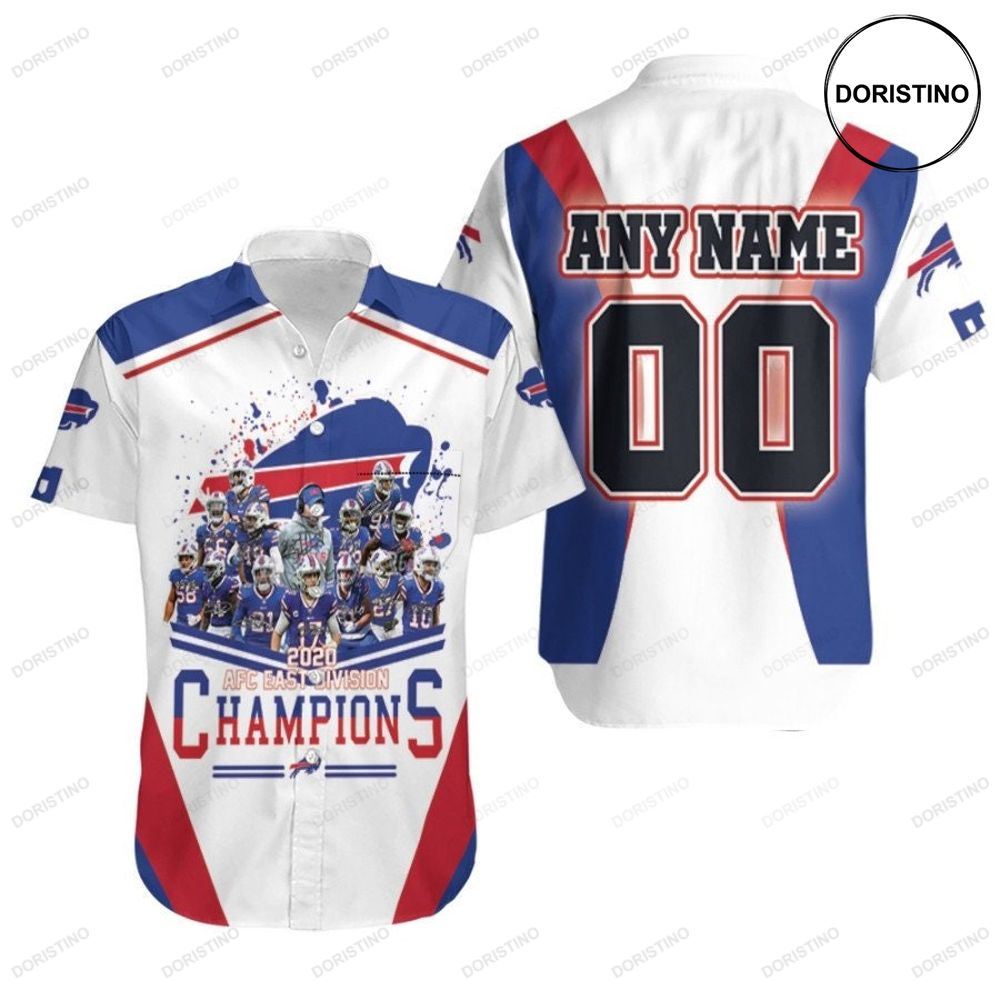 Buffalo Bills 2020 Afc East Divison Champions Nfl 3d Custom Name Number For Bills Fans Awesome Hawaiian Shirt