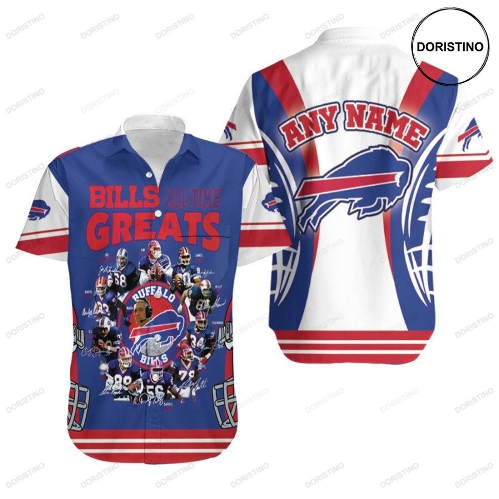 Buffalo Bills Champions Bills Alltime Greats Nfl 3d Custom Name For Bills Fans Limited Edition Hawaiian Shirt