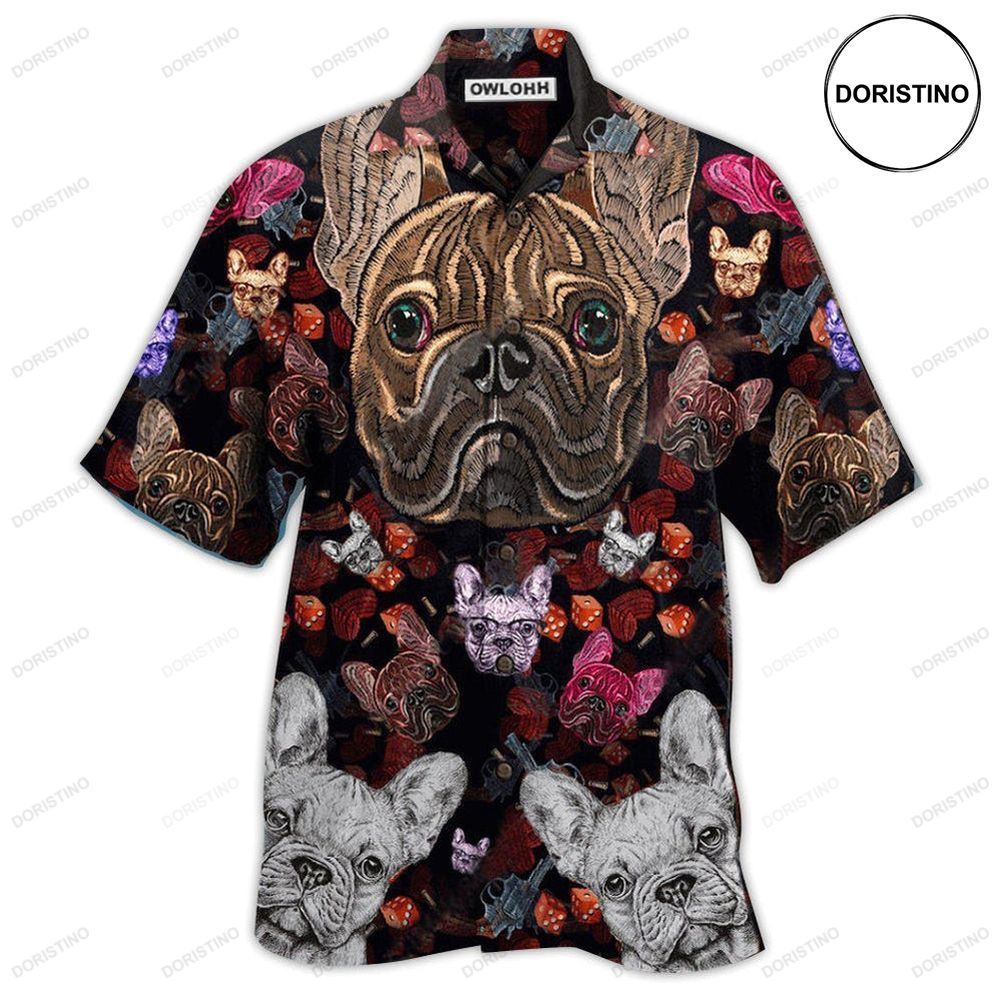 Bulldog Embroidery Cool Limited Edition Hawaiian Shirt
