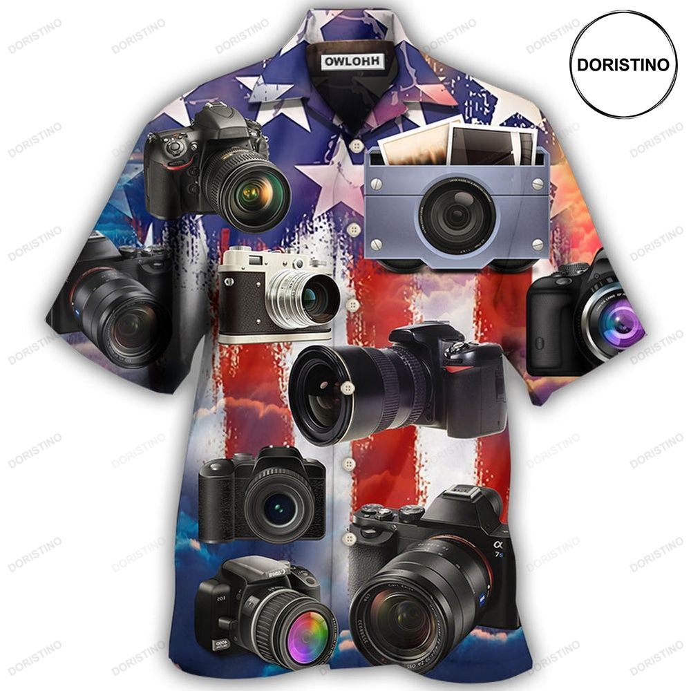 Camera Independence Day Hawaiian Shirt