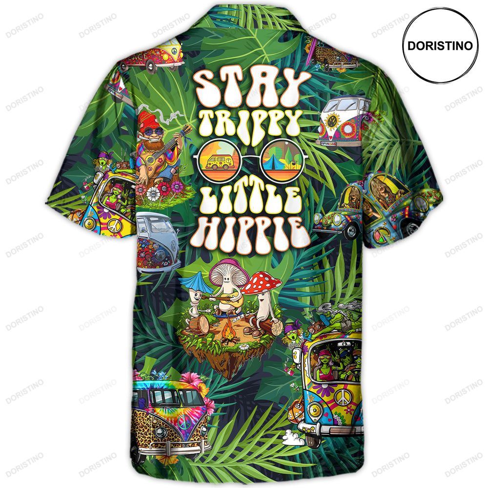 Camping Funny Hippie Stay Trippy Little Hippie Tropical Awesome Hawaiian Shirt
