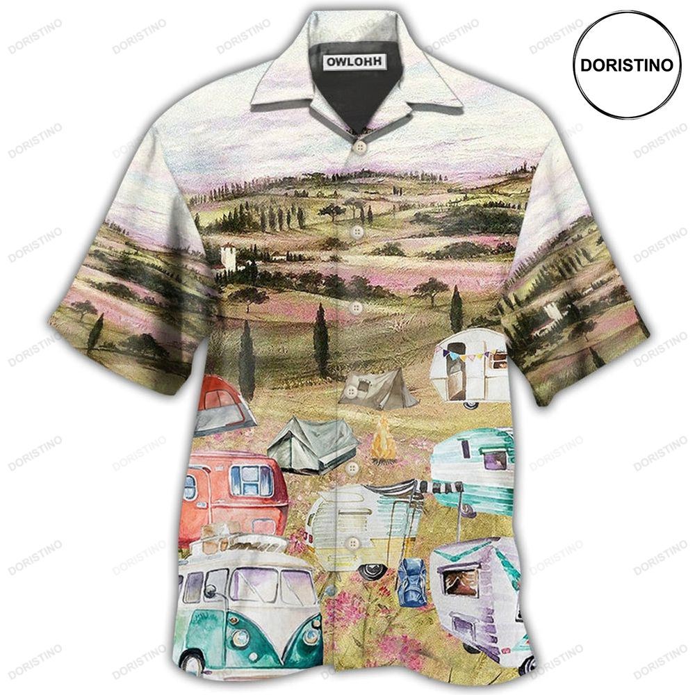 Camping Immense Meadow Art Limited Edition Hawaiian Shirt