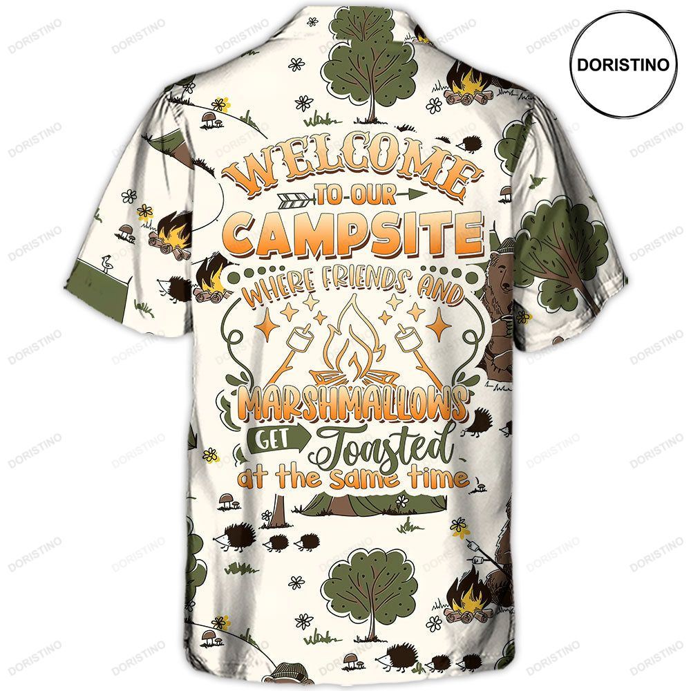 Camping Welcome To Our Campsite Limited Edition Hawaiian Shirt