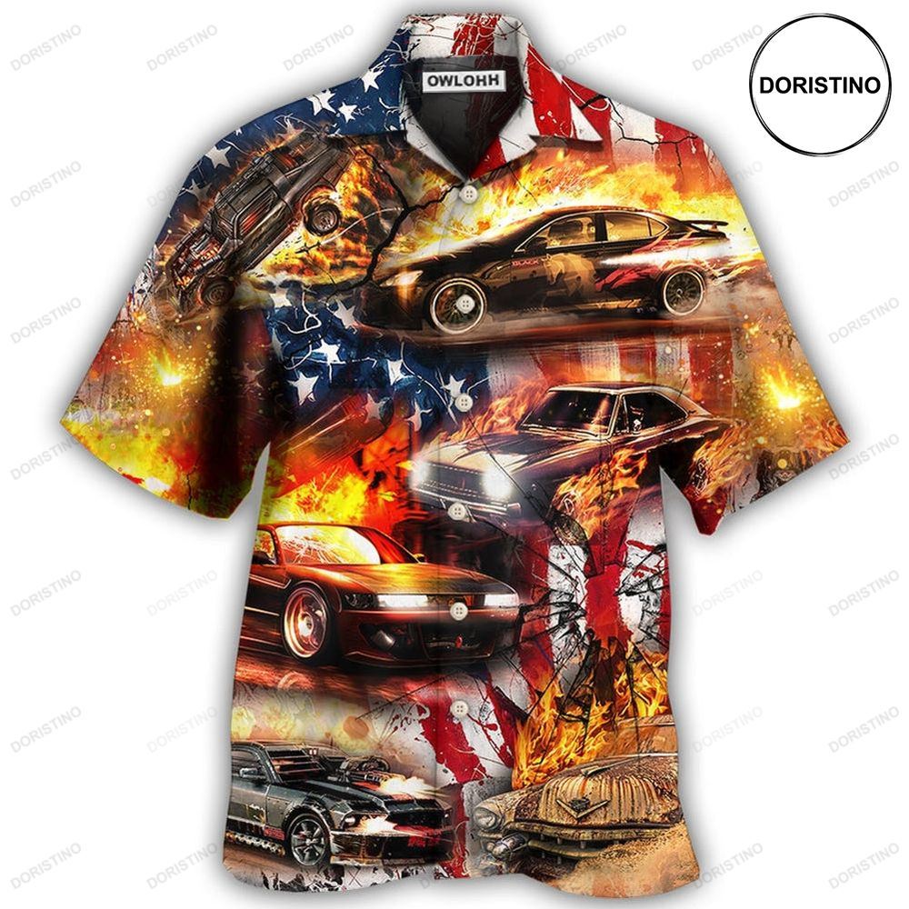 Car Independence Day Fire Limited Edition Hawaiian Shirt