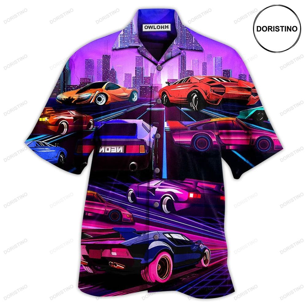 Car Modern Purple Hawaiian Shirt