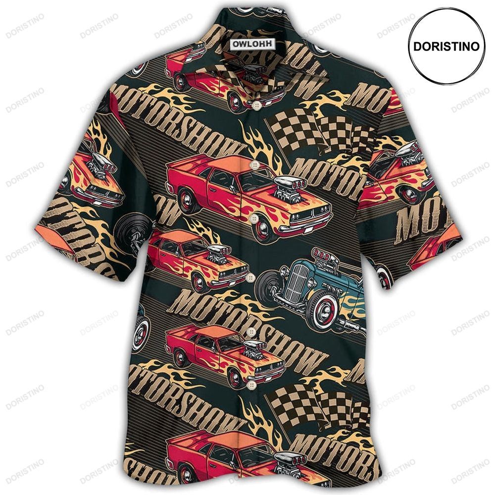 Car Racing Motorshow Fire Hawaiian Shirt